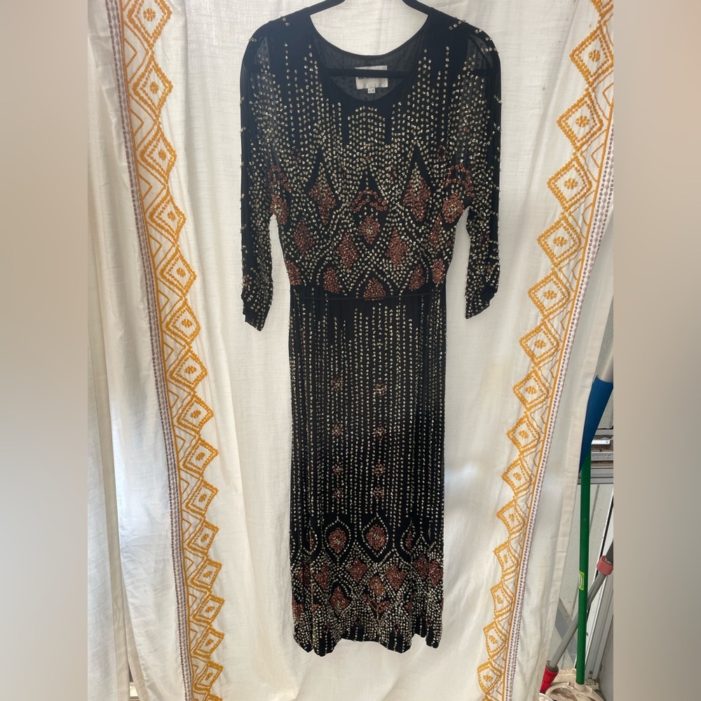 Antik Batik Black Beaded Dress